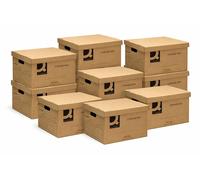 Q-Connect Storage Box 335x400x250mm Brown (Pack of 10) KF21665