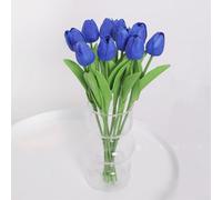 10 Artificial Bouquets Designed with Golden Incense Motif for Decorating Guest Zones Celebratory Events and Formal (Dark Blue)