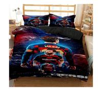 (10, AU Single140x210cm) Messi Football Superstar Bedding set 3D Printed fc barcelona duvet cover Bedding Set Soft King Full Size Bedding Set For Boy