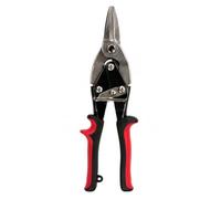 10" Aviation Tin Shears Straight Cut Snips, Heat Treated Carbon Steel Jaws, Spring Loaded Handles with Safety Lock, Metal Cutting Tool for Aluminium, Sheet Metal, Leather & Rubber (Pack - 1)