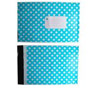 10 BABY BLUE COLOURED POLKA DOT SPOTTED DESIGN PRINTED PLASTIC SELF SEAL PACKAGING MAILING BAGS - LARGE SIZE 13 x 17" 320 x 440mm 50mu STRENGTH - POLYTHENE OPAQUE POSTAL PACKING POSTAGE MAILERS