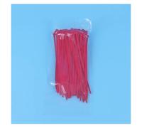 10 Bags of Self-Locking Plastic Nylon Cable Ties, Multi-Color Fixing Straps, Tie Set for Home Workshop and Outdoor Use(Red)