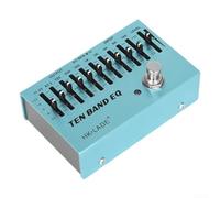 10 Band EQ Pedal Equalizer with True Bypass for Guitar and Bass, Wide Compatibility for Various String Configurations, Portable Aluminum Alloy Construction