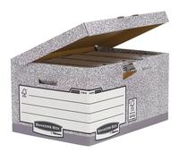 Bankers Box by Fellowes Flip-Top Storage Box R-Kive System W378xD545xH287mm Grey Pack of 10
