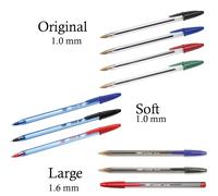 BIC Cristal Large Ball Pen 1.6mm, Red, Pack of 50