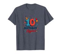 10 Birthday Legend: Festive Milestone Celebration T-Shirt, Men, Heather Blue, 6XL