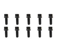 10 black Tracer Extended Wheel Bolts ball seat M12x1,5 40mm for Audi Mercedes-Be