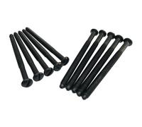 (10) Black Nickel Long Electrical Screws 50mm M3.5 3.5mm
