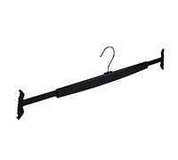 10 Black Plastic Expandable Spring Coat Hangers for Trousers & Skirts Hanger
