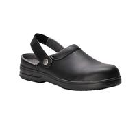 (10, Black) Portwest Unisex Steelite Safety Clog (FW82) / Workwear