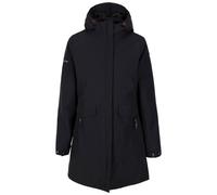 (10, Black) Trespass Womens Waterproof Hooded Padded Jacket Long Length Modesty