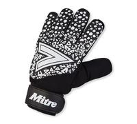 (10, Black/White) Mitre Unisex Adult Logo Goalkeeper Gloves
