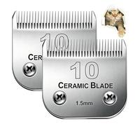 #10 Blade Dog Grooming Clipper Replacement Blades,Compatible with Andis Oster A5, Wahl KM Series Clippers,Detachable Stainless Steel Blade，Size-Cut Length 1/16" 1.5mm-2 Packs