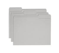 10 Blue Summit Supplies Gray File Folders Letter Size - Durable 11pt Grey Folders, 1/3 Cut 3 Tabs Gray Folders, Holds Letter Size Documents, 10 Pack