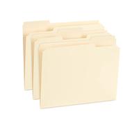 10 Blue Summit Supplies Heavy Duty File Folders Letter Size with 1/3 Cut Reinforced Tabs, Thick 14pt Manila Paper, Heavy Duty Manila Folders for Office, Home, or Classroom