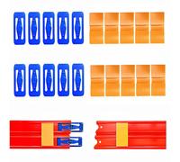 10 Blue Track Connectors & 10 Orange Double Lane Compatible with Hot Wheels