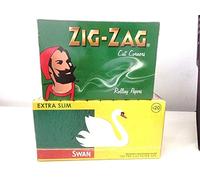 ZIGZAG Green Rolling Papers & SWAN Menthol Extra Slim Filter Tips – 1200 Papers, 1200 Tips
