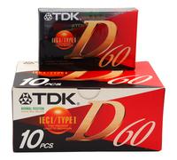 10 (box) TDK D 60 Minutes Blank Audio Cassette Tapes (1995) Brand New & Sealed