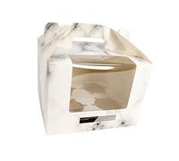 [10 Boxes] Extra Large 4 Hole Marble Cupcake Carrier Boxes - Clearance Prices! 5 INCH Tall!