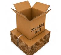 10 Boxes of 8x6x6 Inch Small Cardboard Boxes Pack of 10 | Single Wall Corrugated Shipping, Packing & Postal Boxes | Strong Moving & Storage Boxes for Mailing, Gift & Royal Mail Small Parcel