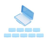 10 Boxes Orthodontic Wax, Dental Braces Wax Kit for Braces Wearers, 50 Pcs Mint Scented Gum Protector, Medical Grade BPA-Free Wax for Oral Pain Relief & Comfort Mint Flavors (Blue)