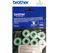 10 BROTHER PRE WOUND EMBROIDERY BOBBIN THREAD WHITE 90 Weight #90 11.5 Bobbins