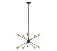 10 Bulb Chandelier Hanging Pendant LIght Midnight Black LED G9 3.5W Bulb