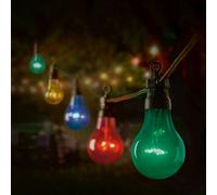 10 Bulb Festoon Garden String Lights Multi Coloured Party Lights 4.5M