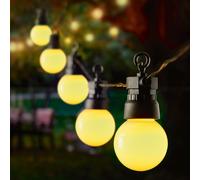 10 Bulb Party Garden String Lights Warm White Timer Battery Globe Lights 2.7M