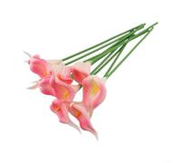 10 Calla Lily Artificial Flowers for Home and Event Decoration 34cm Tall for Elegant Floral Designs (light pink)