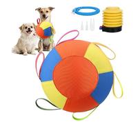 10" Calming Jumbo Ball for Dogs, Herding Ball with Straps Set, with Heavy-Duty Handle Cover & Pump, Agility Equipment Toy for Outdoor Pets Horse Large Small Dog Fun Giant Tennis
