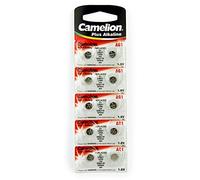 10 Camelion AG1 / LR60 / 164/364 / LR621 button cell battery with long shelf life (expiration date marked)