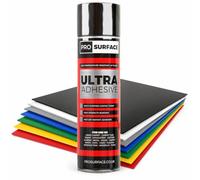 10 Cans High Temperature Spray Adhesive for Plastic Trim, Flexible PVC Sheet & Liner Bonding - Heat Resistant 110°C Contact Glue - Pro Surface 500ml