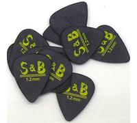 10 Carbon fibre teardrop guitar picks/plectrums choice of gauge and colour (1.0mm, Black)