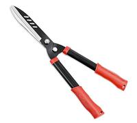 10” Carbon Steel Heavy Duty Hedge Shears - Garden Hedge Shear Clippers for Precision Cutting & Trimming of Bushes, Shrubs, and Hedges - Steel Handle with Comfortable ABS Grip