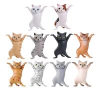 10 Cartoon Cat Ornaments, Cute and Fun Ornaments, Home Decorations, Desktop Ornaments.