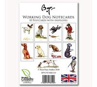 10 Cartoon working dog notecards with envelopes by Bryn Parry. Perfect for thank you's, short letter and thank you's