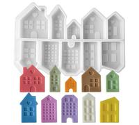 10 Cavity Handmade Soap Cabin Silicone Mold Epoxy Silicone Mold