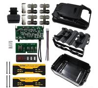 10-Cell Plastic Battery Case for DCB200/DCB203/For DCB205 18V-20V Power Tool Batteries, Compatible with 21700 Cells, PCB Protection