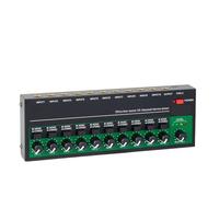 10 Channel Stereo Audio Mixer, Ultra Low Noise Mini Line Mixer with Independent Volume Control, Compact 6.35mm Stereo Mixing Console, USB Type-C Powered Sound Mixer for DJ, Recording, Speakers & Headp