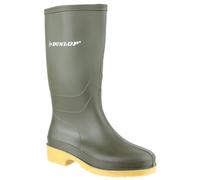 (10 Child UK, Green) Dunlop Childrens/Kids Dull Wellies