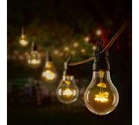 10 Clear Bulb Festoon Garden String Lights Warm White Lights 4.5M