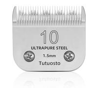 10# Clipper Blades Pet Grooming Clipper Replacement Blades Detachable Ceramic Blade & Stainless Steel Blade Compatible with andis/wahl/Oster Dog Clippers Size-10, 1/16-inch Cut Length e