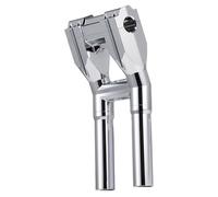 10" Club Style Pullback Handlebar Risers, One-Piece Chrome CNC Machined Handlebar Risers Compatible With Harley Softail Dyna Sportster Street Bob Low Rider ST FXBB FXLRST 2018-2025