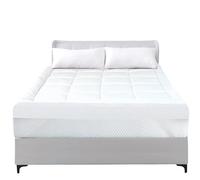 10 Cm Hotel Quality Mattress Topper Double Bed | Anti Allergy Mattress Toppers Double Size with Elastic Straps | Thick Orthopaedic Box Stitched Bed Toppers (Doublesize)