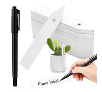 10 cm Labels with Identification Pen, 100 Pieces Outdoor Garden Markers for Vegetable Garden, Flowers, Gardening, Outdoor, Balcony, Patio