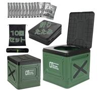 (10 Coagulants with Free Storage Bag) Simple Toilet, Emergency Toilet, Disaster Preparedness Toilet, Stepper Simple Toilet, Folding, Disaster Preparedness Goods, Nursing Care, Typhoon, Disaster