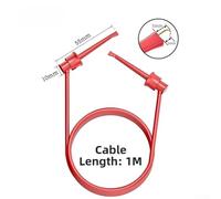 10-Color Dual IC Hook Leads for Multimeter, 1m Pure Copper Conductors with PVC Insulation, Electronic Testing Cables for Electrical