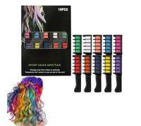 10 Color Festive Fun Hair Chalk Combs, Hair Chalk Combs for Girls, Temporary Hairs Color Dye, Easy Washable, Skin-Safe Materials, Hairs Color Comb for Christmas, Birthday Party, Cosplay DIY