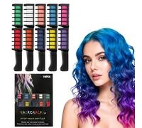 10 Color Festive Fun Hair Chalk Combs,Non-Toxic Easy Washable Hair Dye Colourful,Temporary Hairs Color Dye, Skin-Safe Materials, Hairs Color Comb for Christmas Birthday Party Cosplay DIY (1 set)